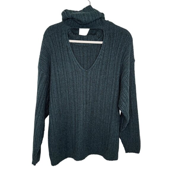 Cabi #3885 Tryst Pullover Dark Teal Cowl Neck Sweater, M - Picture 2 of 7